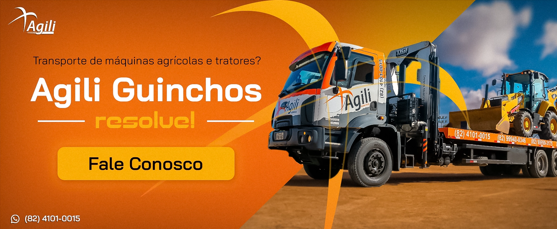 Precisa transportar máquinas agrícolas ou tratores? A Agili Guinchos resolve!
