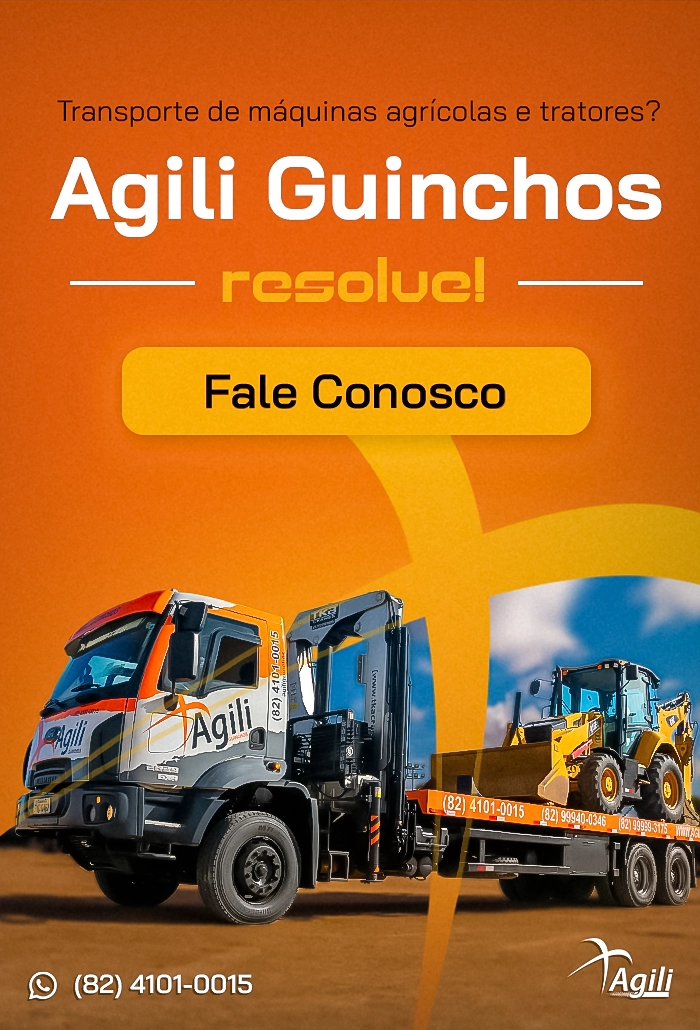 Precisa transportar máquinas agrícolas ou tratores? A Agili Guinchos resolve!